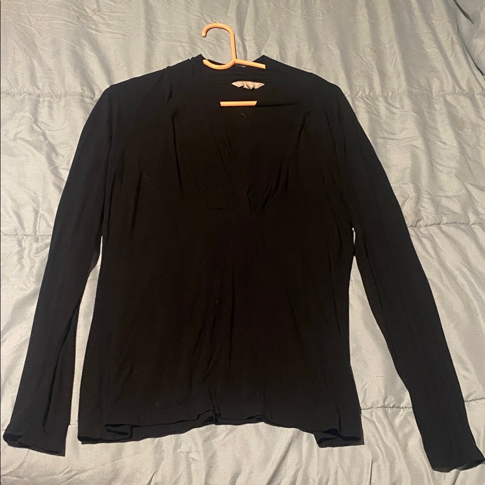 Banana Republic Black Long Sleeve Top